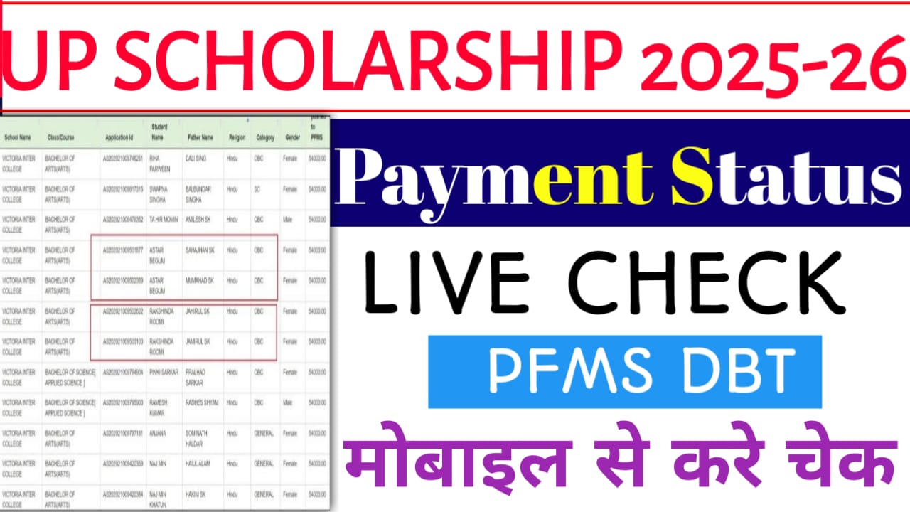 Read more about the article UP Scholarship Payment Status 2025-26: यूपी स्कालरशिप पेमेंट स्टेटस चेक करे।।