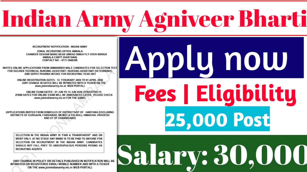 You are currently viewing Indian Army Agniveer CEE Bharti 2026: इंडियन आर्मी अग्निवीर सीईई पदों पर ऐसे करे आवेदन ?
